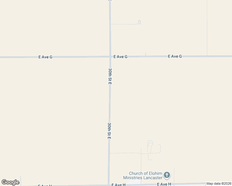 map of restaurants, bars, coffee shops, grocery stores, and more near 46262 30th Street East in Lancaster