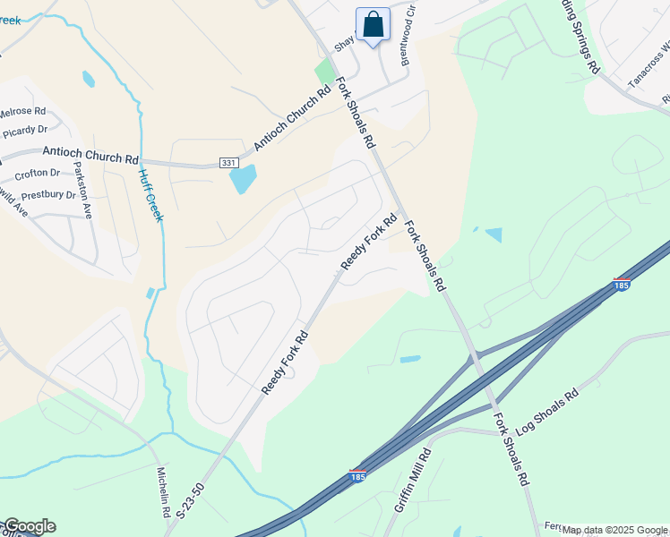 map of restaurants, bars, coffee shops, grocery stores, and more near 196 Reedy Fork Road in Greenville