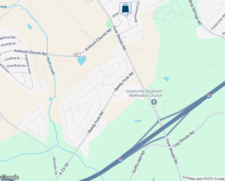 map of restaurants, bars, coffee shops, grocery stores, and more near 196 Reedy Fork Road in Greenville