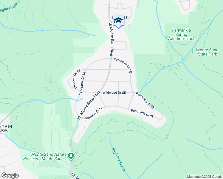 map of restaurants, bars, coffee shops, grocery stores, and more near 3407 Wildwood Drive Southeast in Huntsville