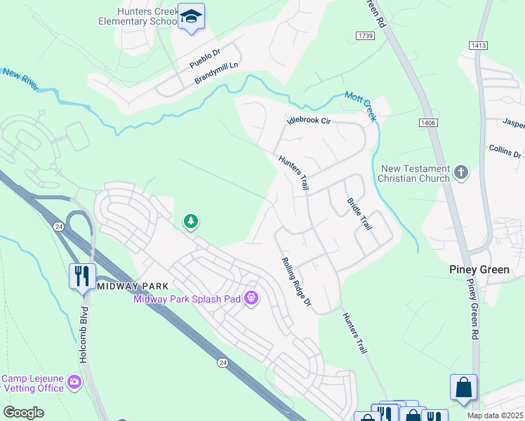 map of restaurants, bars, coffee shops, grocery stores, and more near 2904 Norbrick Street in Jacksonville