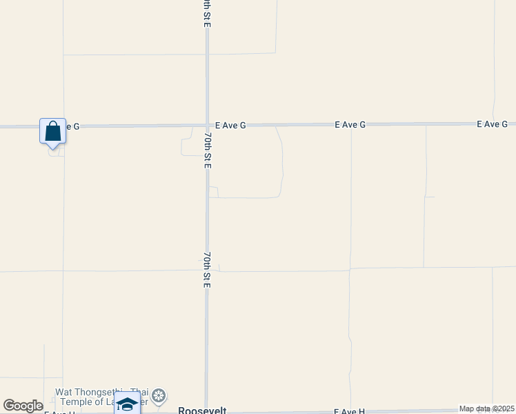 map of restaurants, bars, coffee shops, grocery stores, and more near 75 East Avenue G 12 in Lancaster