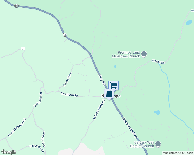 map of restaurants, bars, coffee shops, grocery stores, and more near 3293 Chatsworth Highway in Ellijay