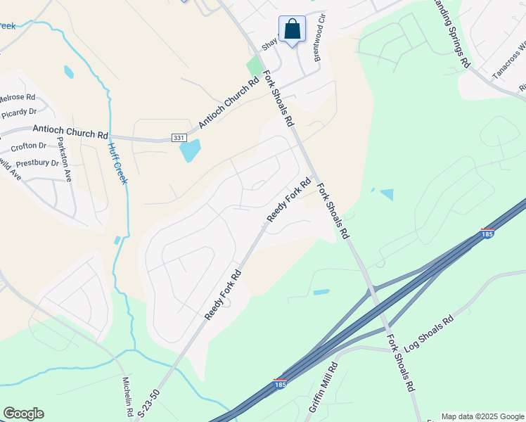 map of restaurants, bars, coffee shops, grocery stores, and more near 512 Whittier Street in Greenville