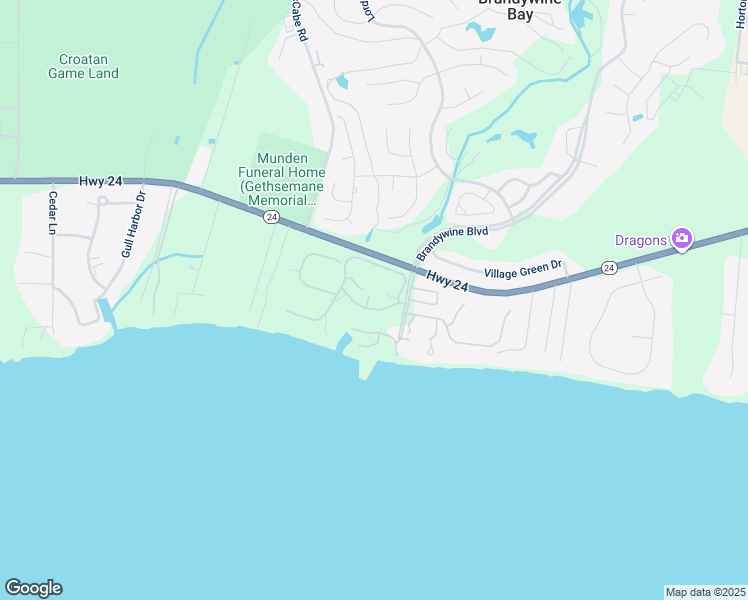 map of restaurants, bars, coffee shops, grocery stores, and more near Core Dr in Newport