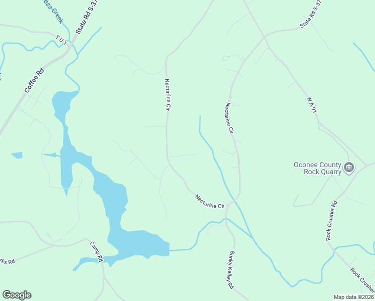 map of restaurants, bars, coffee shops, grocery stores, and more near 106 Ledbetter Lane in Walhalla