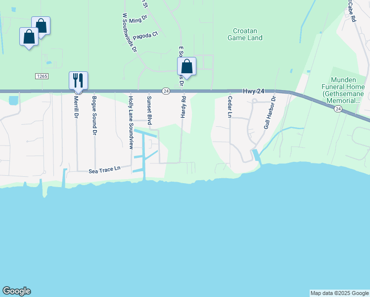 map of restaurants, bars, coffee shops, grocery stores, and more near 106 Twin Oaks Lane in Newport