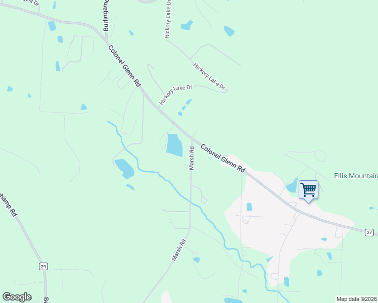 map of restaurants, bars, coffee shops, grocery stores, and more near 18401 Colonel Glenn Road in Little Rock