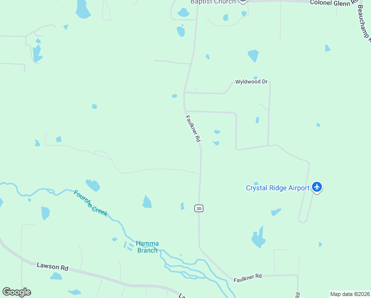 map of restaurants, bars, coffee shops, grocery stores, and more near 3010 Faulkner Road in Little Rock