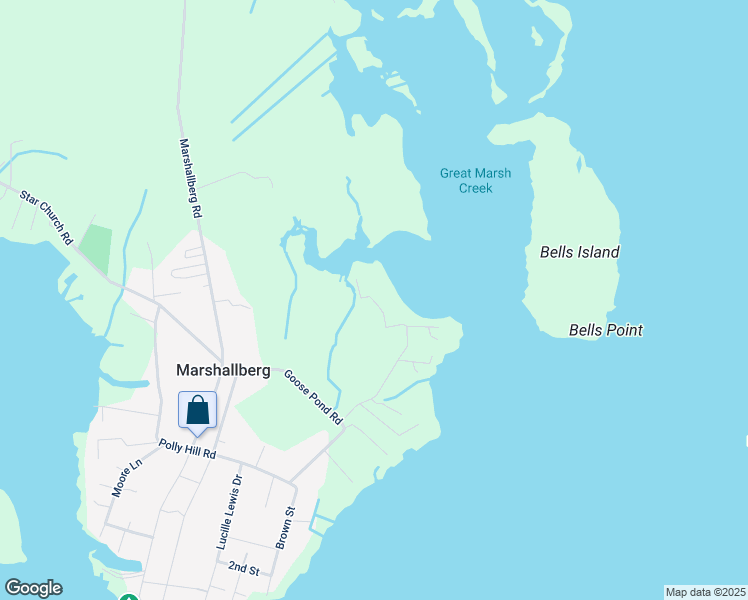 map of restaurants, bars, coffee shops, grocery stores, and more near 152 Taylor Road in Marshallberg