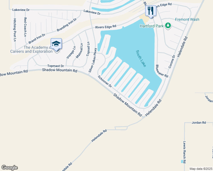 map of restaurants, bars, coffee shops, grocery stores, and more near 14411 Schooner Drive in Helendale