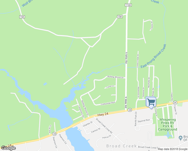 map of restaurants, bars, coffee shops, grocery stores, and more near 232 Rollingwood Drive in Newport