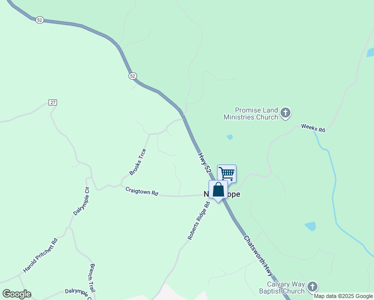 map of restaurants, bars, coffee shops, grocery stores, and more near 3411 Chatsworth Highway in Ellijay