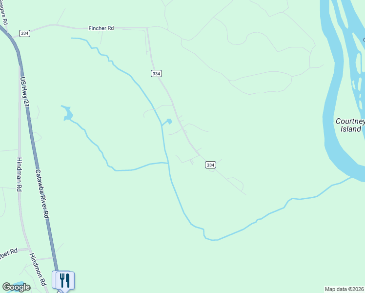 map of restaurants, bars, coffee shops, grocery stores, and more near 1244 Fincher Road in Fort Lawn