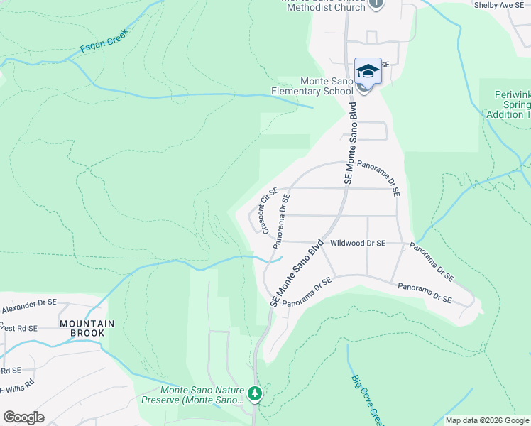 map of restaurants, bars, coffee shops, grocery stores, and more near 3123 Crescent Circle Southeast in Huntsville