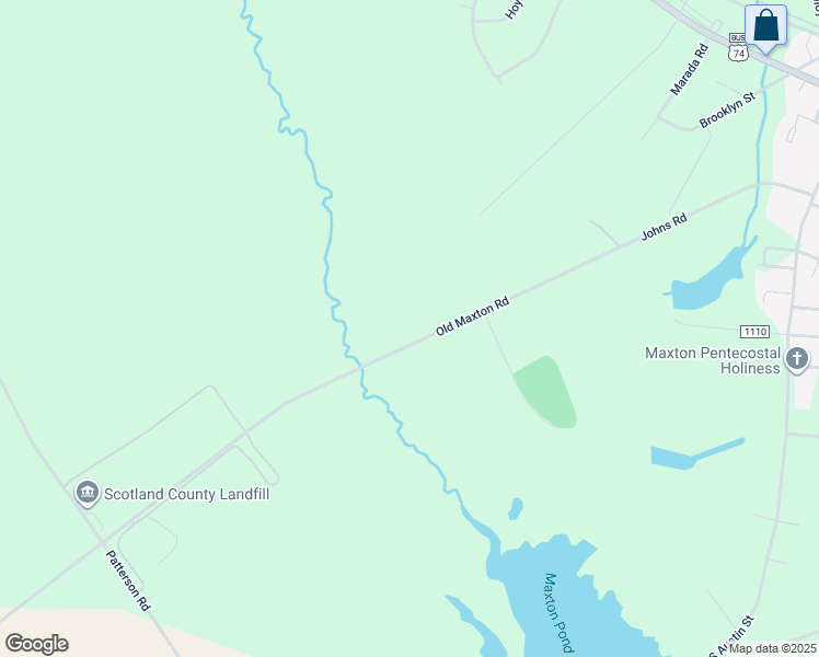 map of restaurants, bars, coffee shops, grocery stores, and more near 21621 Old Maxton Road in Maxton