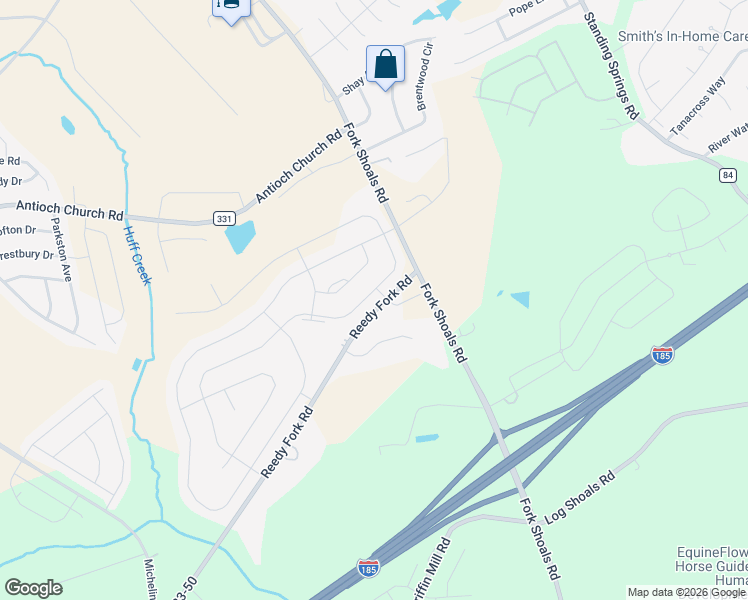 map of restaurants, bars, coffee shops, grocery stores, and more near 530 Whittier Street in Greenville