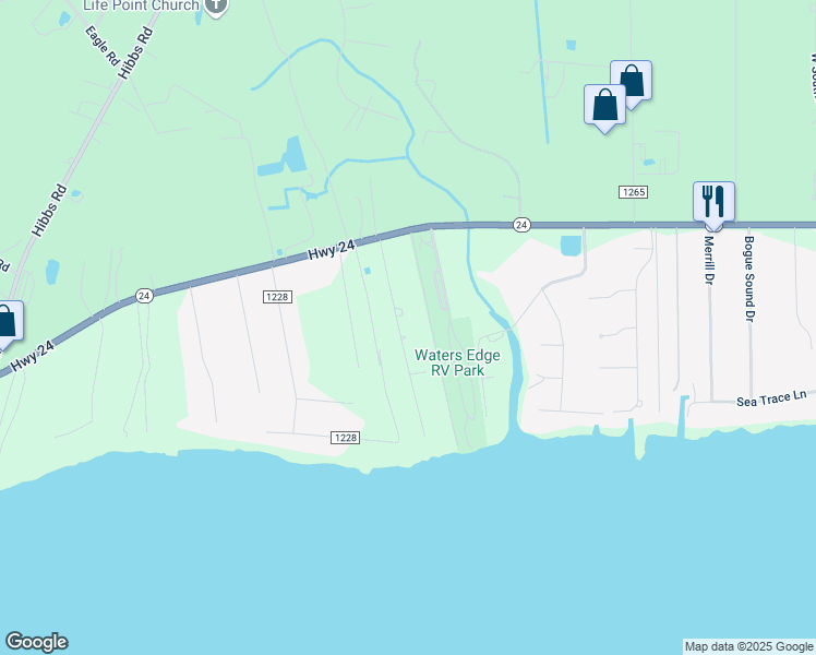 map of restaurants, bars, coffee shops, grocery stores, and more near 183 Hall Road in Newport
