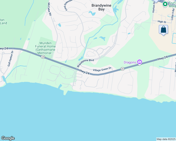 map of restaurants, bars, coffee shops, grocery stores, and more near 535 Village Green Drive in Morehead City