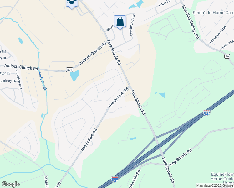 map of restaurants, bars, coffee shops, grocery stores, and more near 530 Whittier Street in Greenville
