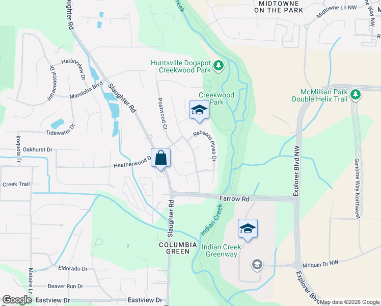 map of restaurants, bars, coffee shops, grocery stores, and more near 121 River Oaks Drive in Madison
