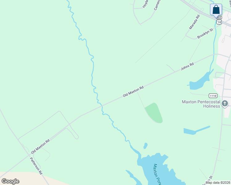 map of restaurants, bars, coffee shops, grocery stores, and more near 21621 Old Maxton Road in Maxton