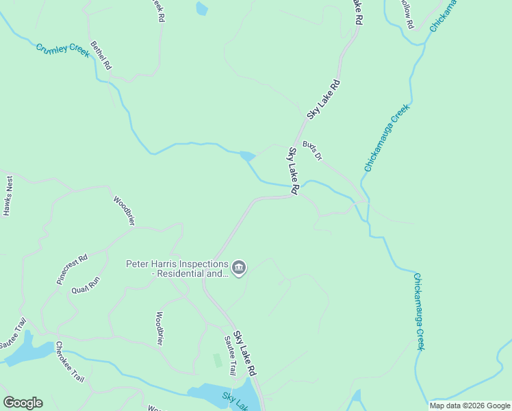 map of restaurants, bars, coffee shops, grocery stores, and more near 1410 Sky Lake Road in Sautee Nacoochee