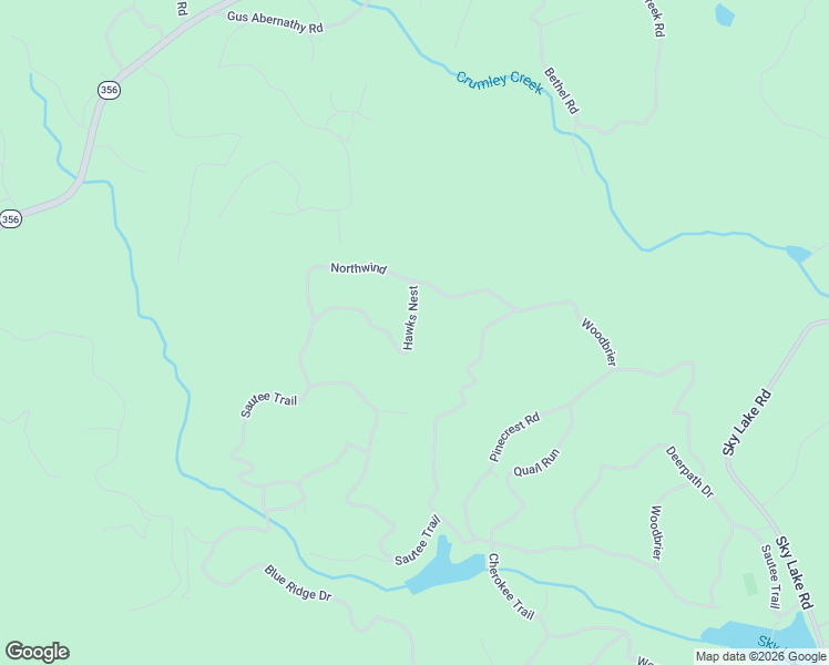 map of restaurants, bars, coffee shops, grocery stores, and more near 107 Hawks Nest in Sautee Nacoochee