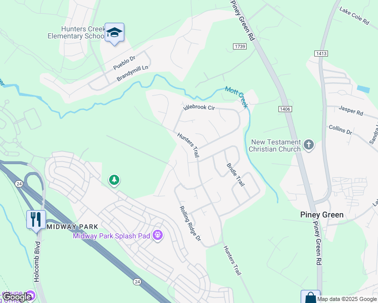 map of restaurants, bars, coffee shops, grocery stores, and more near 204 Live Oak Court in Jacksonville