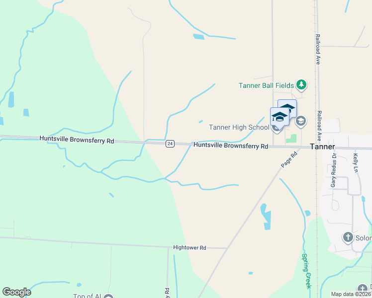 map of restaurants, bars, coffee shops, grocery stores, and more near 19070 Huntsville Brownsferry Road in Athens