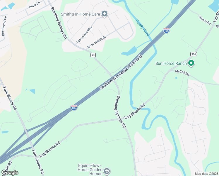 map of restaurants, bars, coffee shops, grocery stores, and more near 2273 Standing Springs Road in Greenville