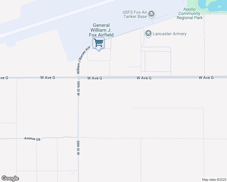 map of restaurants, bars, coffee shops, grocery stores, and more near 26 East Avenue G in Lancaster
