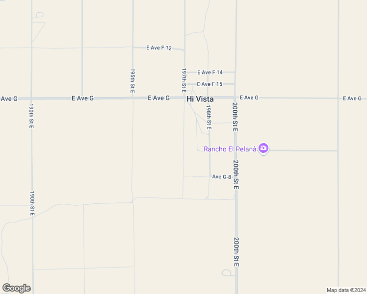 map of restaurants, bars, coffee shops, grocery stores, and more near 196th Street East in Los Angeles County