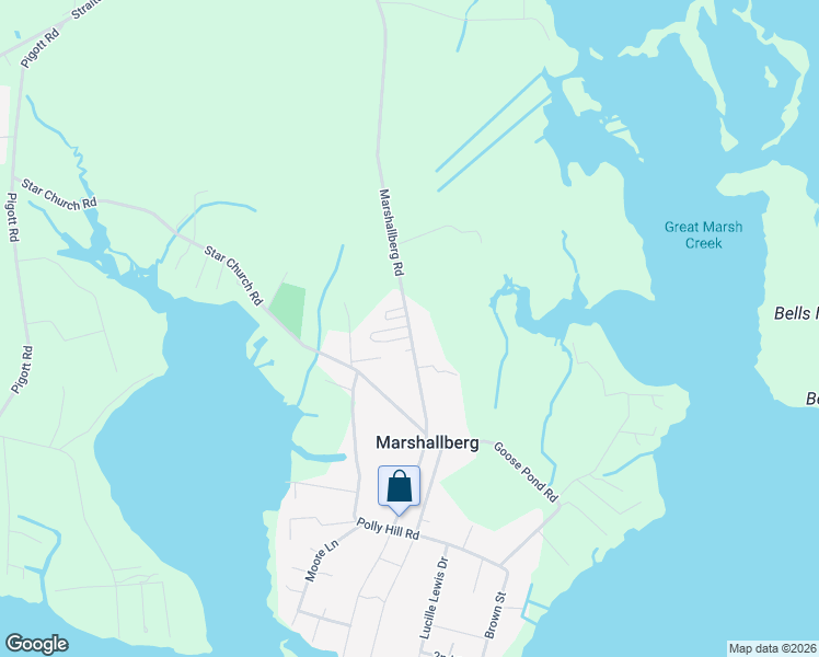 map of restaurants, bars, coffee shops, grocery stores, and more near 1000 Marshallberg Road in Marshallberg