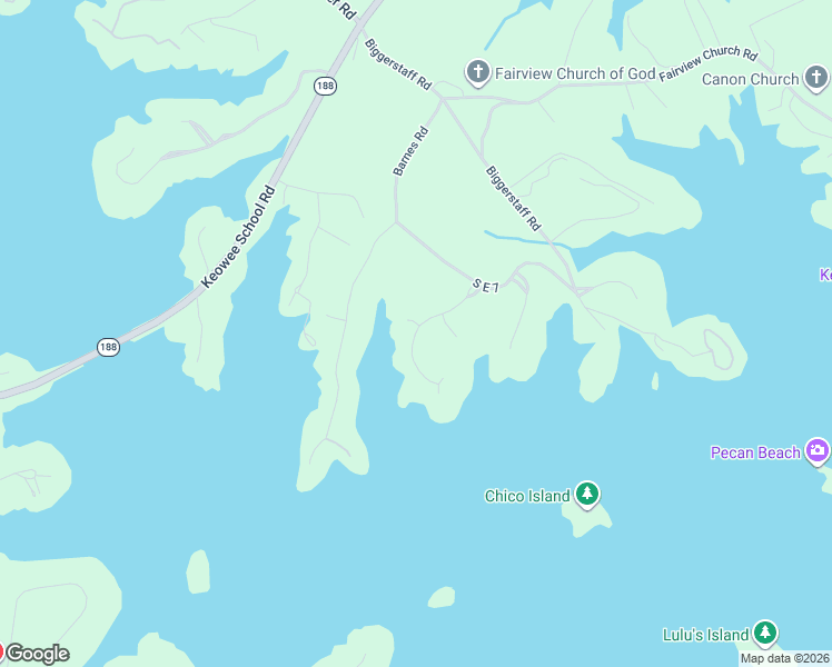 map of restaurants, bars, coffee shops, grocery stores, and more near 103 Southwind Bay Drive in Seneca