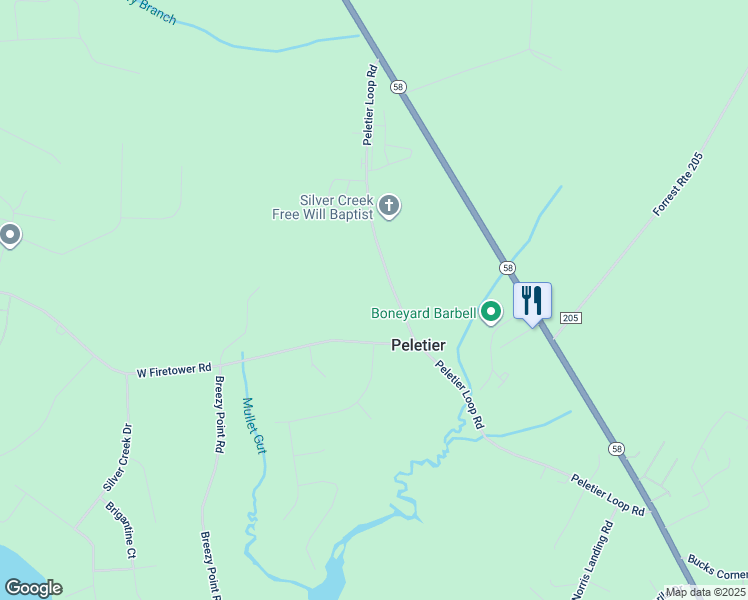 map of restaurants, bars, coffee shops, grocery stores, and more near 453 Camp Pelletier Road in Peletier