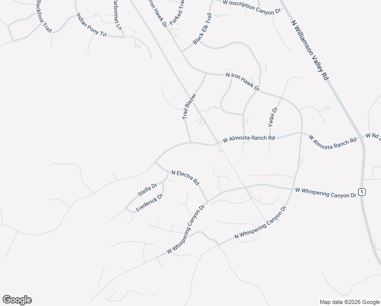 map of restaurants, bars, coffee shops, grocery stores, and more near 5775 West Almosta Ranch Road in Prescott