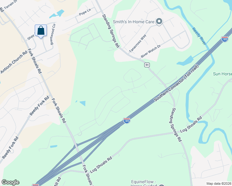 map of restaurants, bars, coffee shops, grocery stores, and more near Southern Connector in Greenville