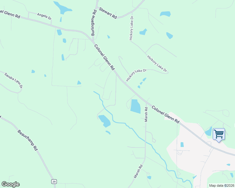 map of restaurants, bars, coffee shops, grocery stores, and more near 18621 Colonel Glenn Road in Little Rock