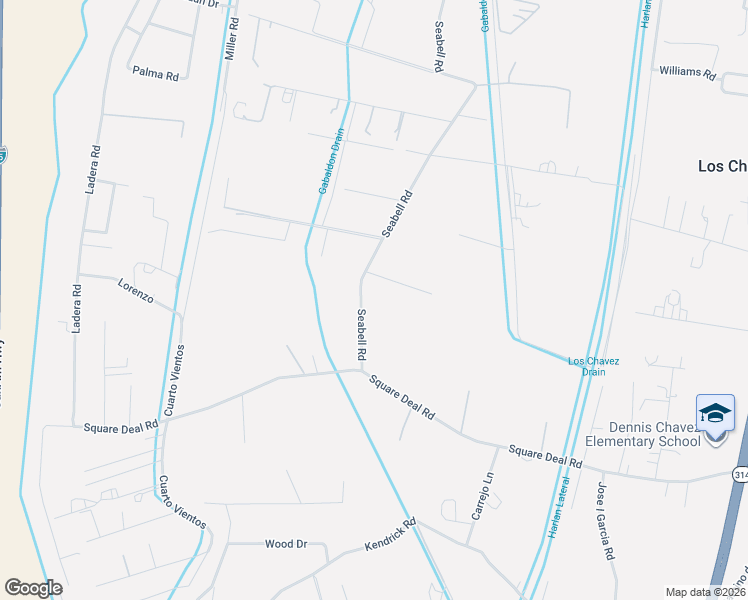 map of restaurants, bars, coffee shops, grocery stores, and more near 1-29 Seabell Rd in Belen