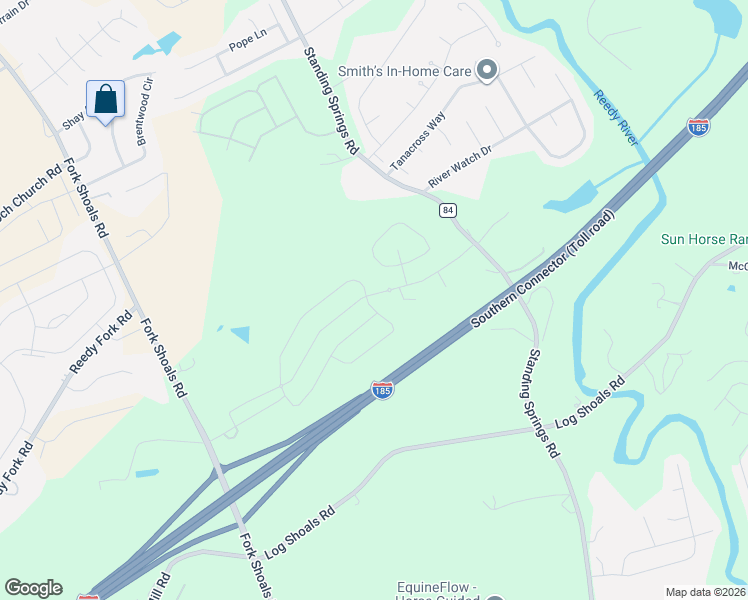 map of restaurants, bars, coffee shops, grocery stores, and more near Southern Connector in Greenville