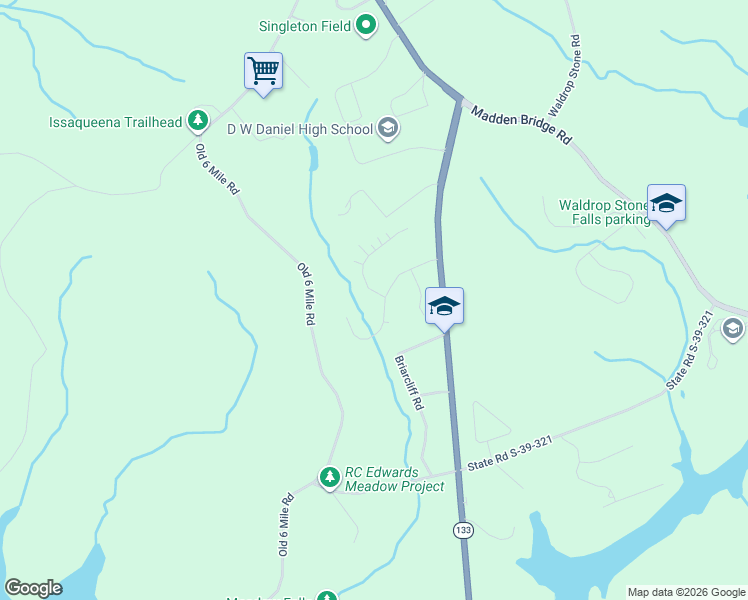 map of restaurants, bars, coffee shops, grocery stores, and more near 215 Brookstone Way in Central