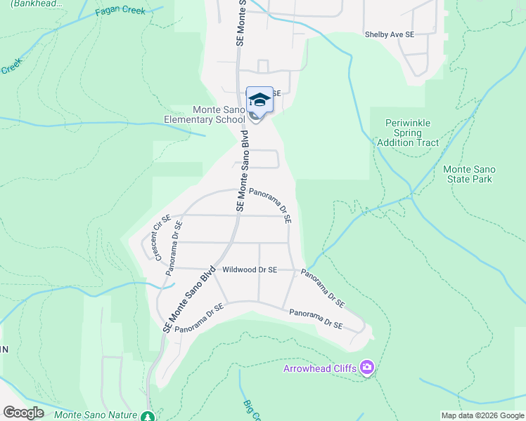 map of restaurants, bars, coffee shops, grocery stores, and more near 3515 Hutchens Avenue Southeast in Huntsville
