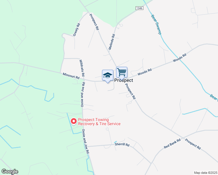 map of restaurants, bars, coffee shops, grocery stores, and more near 4024 Missouri Road in Maxton