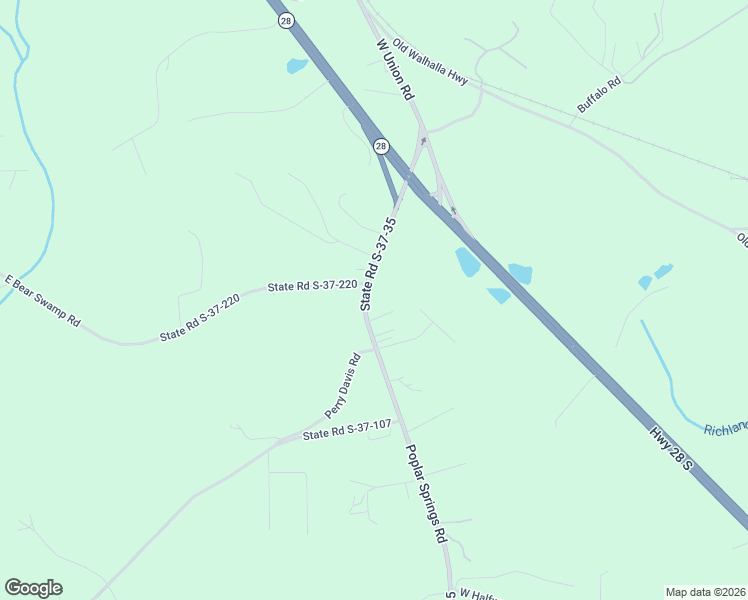 map of restaurants, bars, coffee shops, grocery stores, and more near 174 Poplar Springs Road in Walhalla