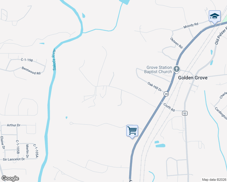 map of restaurants, bars, coffee shops, grocery stores, and more near 517 Dalton Road in Piedmont