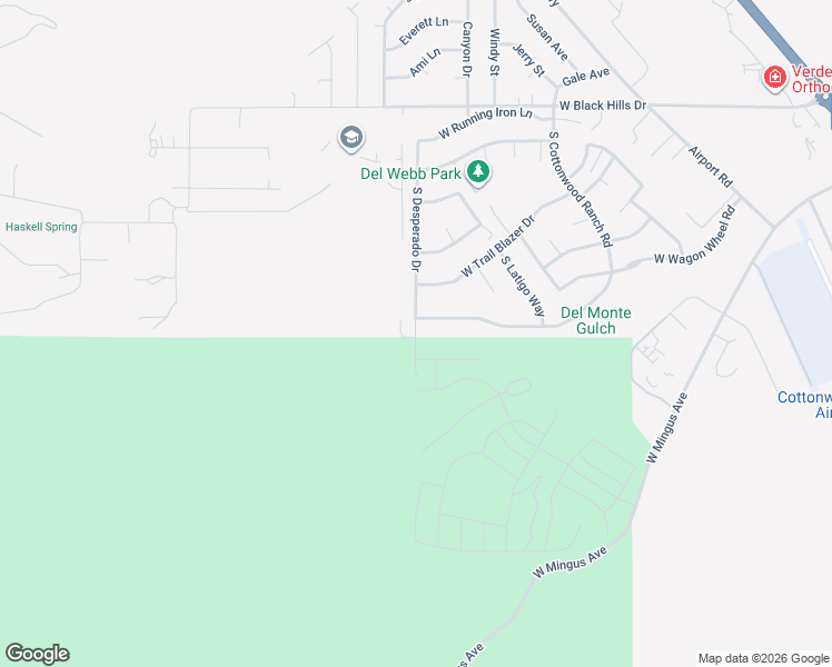 map of restaurants, bars, coffee shops, grocery stores, and more near 499 S Desperado Dr in Cottonwood