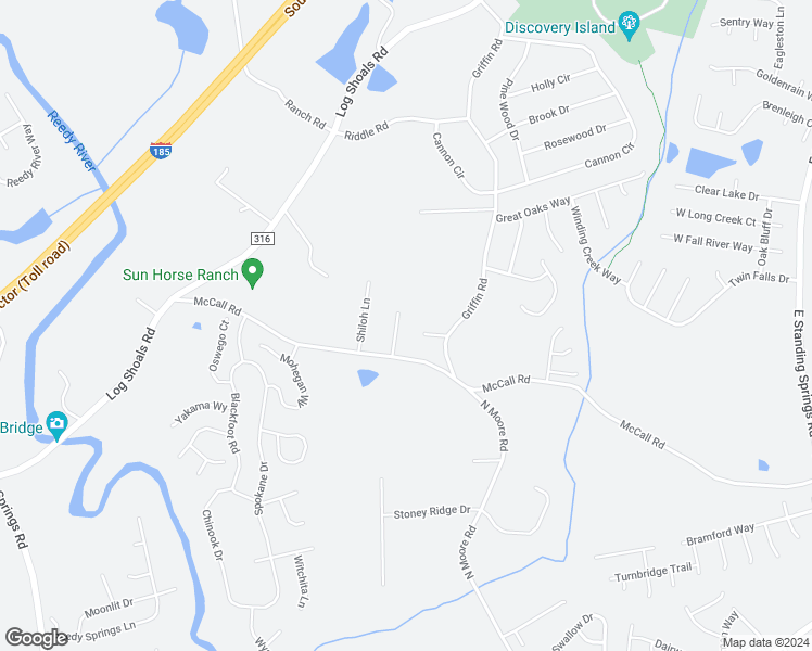 map of restaurants, bars, coffee shops, grocery stores, and more near 12 Buckskin Road in Greenville