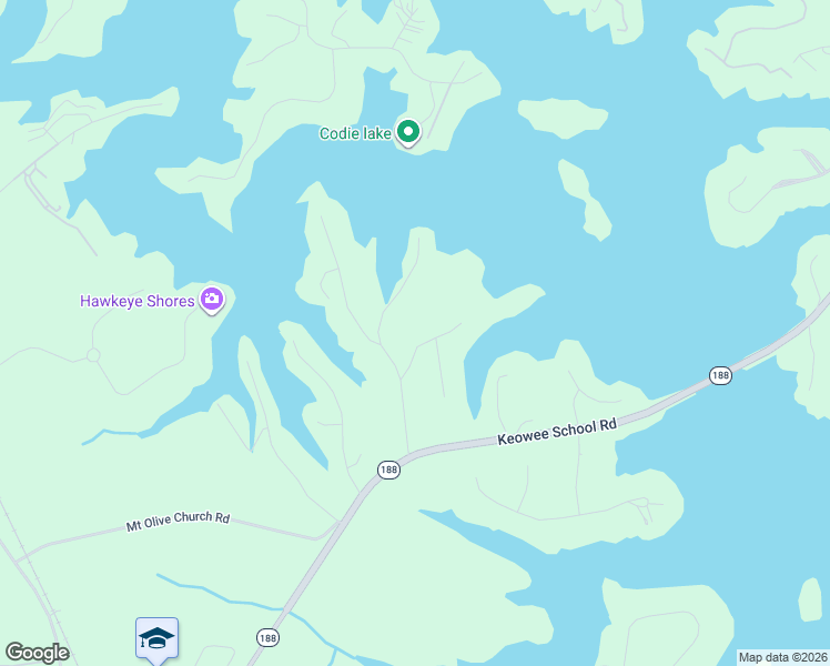 map of restaurants, bars, coffee shops, grocery stores, and more near 201 Honeysuckle Drive in Seneca