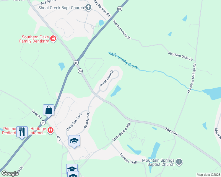 map of restaurants, bars, coffee shops, grocery stores, and more near 8 Great Lawn Drive in Piedmont